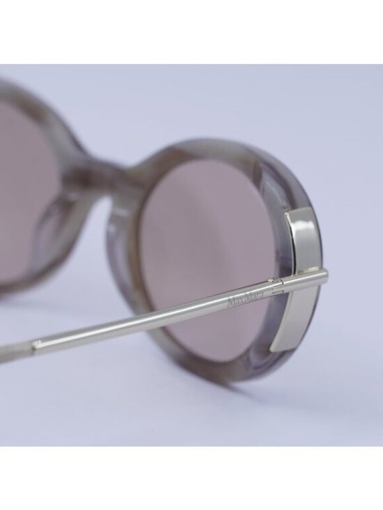 Max Mara MALIBU10 MM0080 60G Sunglasses Beige Oval Frame, Brown Lenses main image 2